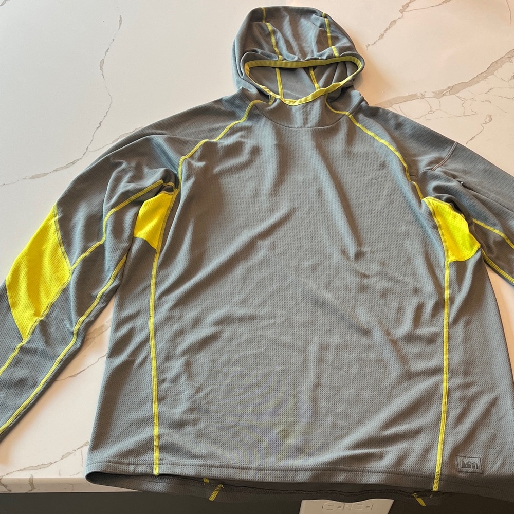 REI Gray and Yellow Performance Jacket